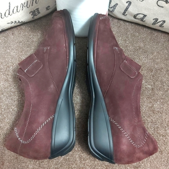 Semler Germany women's brown suede leather comfort walking shoes velcro - Picture 7 of 13